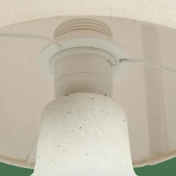 CASA WHITESTONE Lampada Tav+paralume E27 Bianco Antico| Lampade Da Tavolo