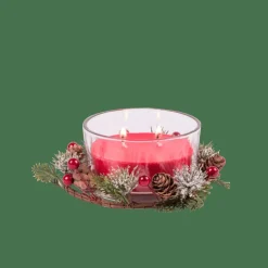 CASA XMAS Candela Con Decorazione Rosso| Candele