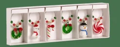 CASA X-MAS Segnabicchieri Set Di 6 Multicolore| Accessori Per Cocktail