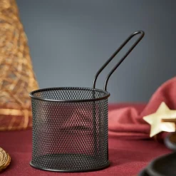 CASA BLACK Cestino Da Portata Nero| Aperitivo E Tapas