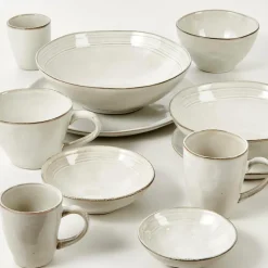 CASA EARTH MARL Piatto Piano Crema| Piatti