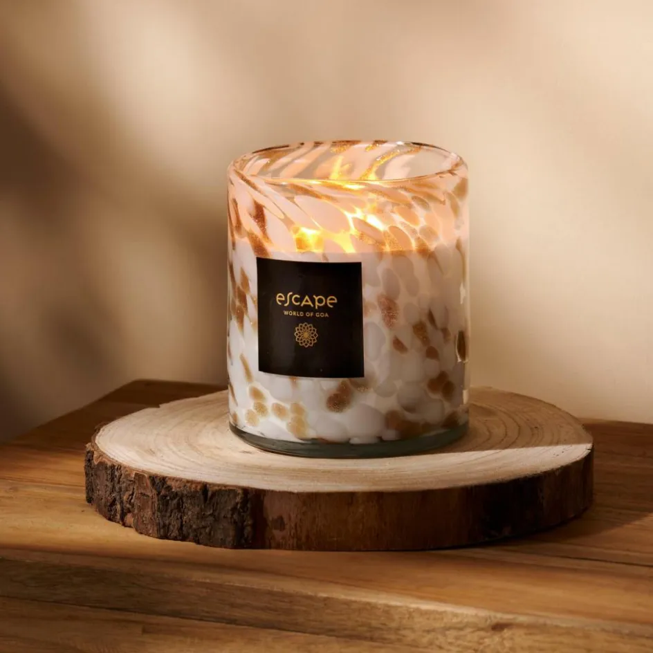 CASA ESCAPE WORLD OF GOA Candela Profumata Bianco, Dorato, Multicolore| Candele Profumate|Candele