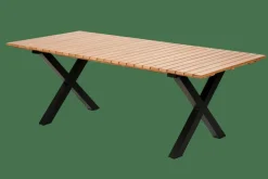 CASA FORMAX Tavolo Da Giardino Con Gambe Naturale/nero| Tavoli Da Giardino