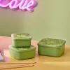CASA FRESHMOOD Contenitori X Snack Set Da 3 Seafoam + Stampa Loulou Colore: Seafoam| Scatole Conserva Vivande