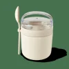 CASA FRESHMOOD Portacolazione Cucchiaio 32cl Bianco, Marrone, Verde| Portapranzo