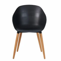 CASA FRIDA / FRAY Set/4 Gambe Nero Nero| Sedie Da Pranzo|Sedie Da Giardino