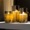 CASA ION Candele Led Set Di 3 Grigio| Candele Led