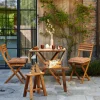 CASA KOS Tavolo Pieghevole Naturale| Tavoli Bistro|Tavoli Da Giardino