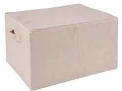 CASA LINOLUX Scatola Portatutto Con Coperchio Beige| Scatole