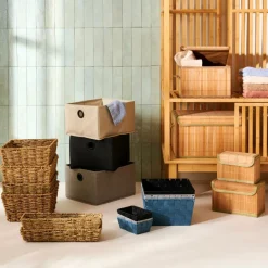 CASA LINOLUX Scatola Portatutto Con Coperchio Beige| Scatole
