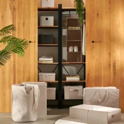 CASA LINOLUX Scatola Portatutto Con Zip Beige| Scatole