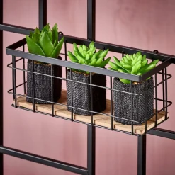 CASA MODULAR Set Di 7 Ganci Nero| Decorazioni Da Parete|Scaffali Da Parete