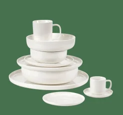 CASA MOON Tazza Espresso E Piattino 9 CL Bianco| Tazze