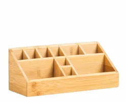 CASA ORGANOO Contenitore Per Cotton Fioc Trasparente, Naturale| Accessori Da Lavandino