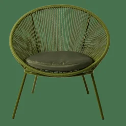 CASA PAPAYO Sedia Lounge Con Cuscino Verde| Sedie Lounge