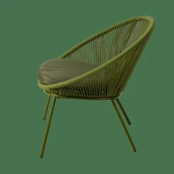 CASA PAPAYO Sedia Lounge Con Cuscino Verde| Sedie Lounge