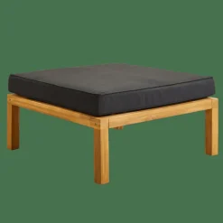 CASA PAULETTE Tavolo & Pouf Lounge Naturale| Tavolini Da Giardino|Set Lounge