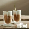 CASA PAUSA Bicchiere 2a Parete Set Di 2 35 CL Trasparente| Bicchieri Da Caffè|Bicchieri Da Tè